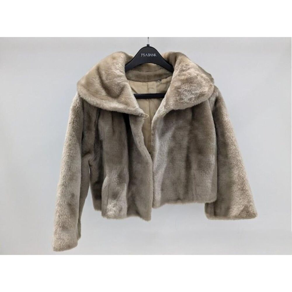 Gracie Park Genuine Fur Cream Silver Short Coat READ Description